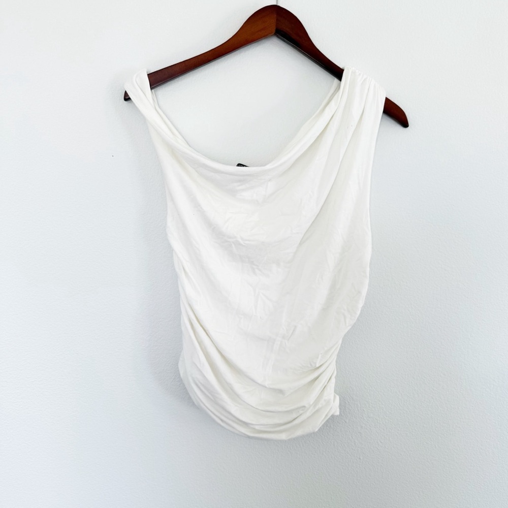 Forever 21 White Draped off the shoulder top